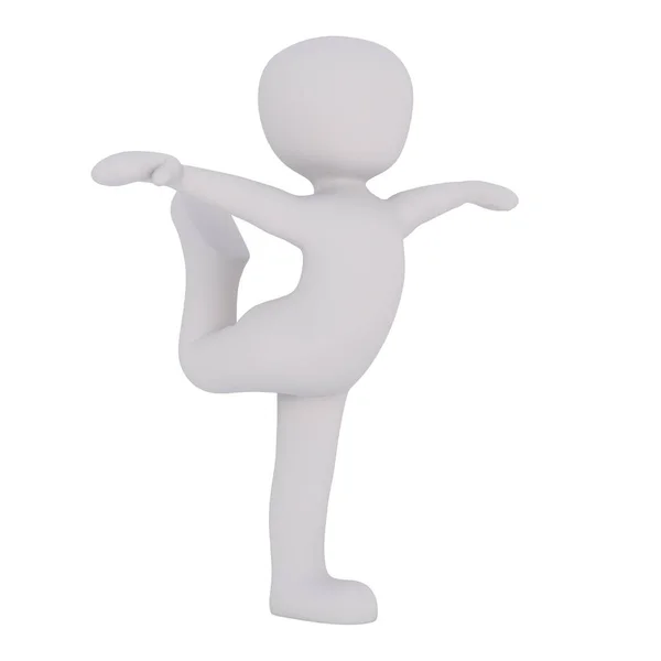 Desenhos animados figura dançando com braços estendidos — Fotografia de Stock