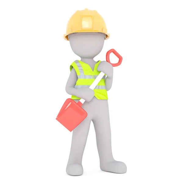 Worker man with shovel — Stock Photo, Image