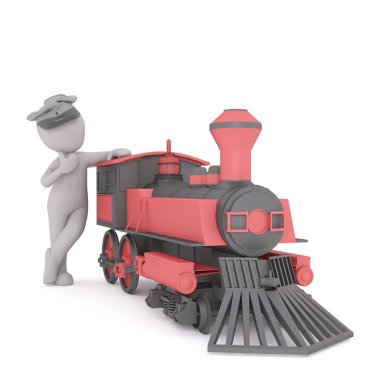 Onun tren motoru ile 3d iletken veya sürücü