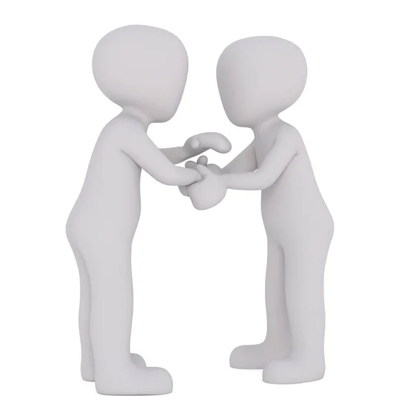 Handshake with both hands concept — Stock Photo, Image