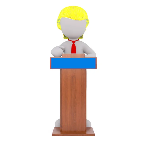 Figura de Donald Trump na tribuna — Fotografia de Stock