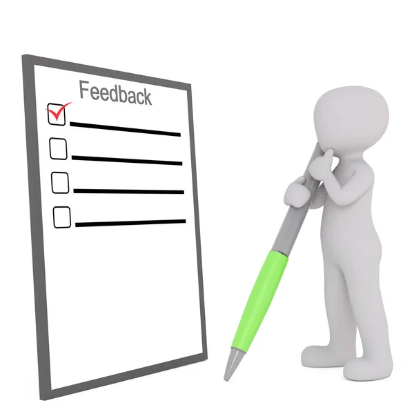 Thinking on feedback concept — Stock Photo, Image