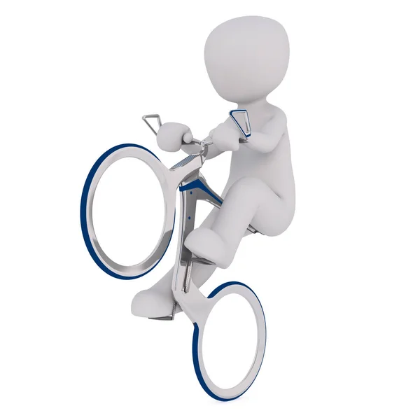 Wheelie op fiets concept — Stockfoto