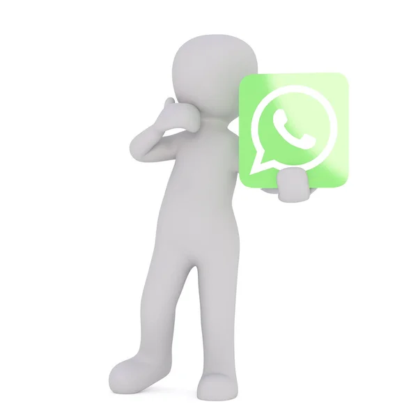 3d toon with telephone call sign — Stock Photo, Image