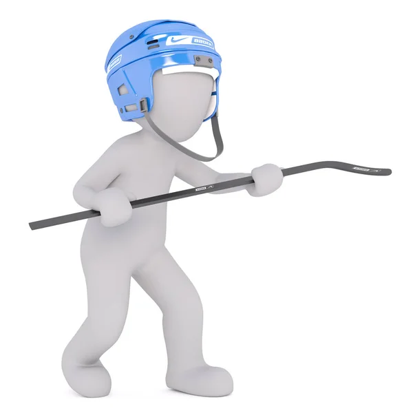 Hockey player 3D man — Stock Photo, Image