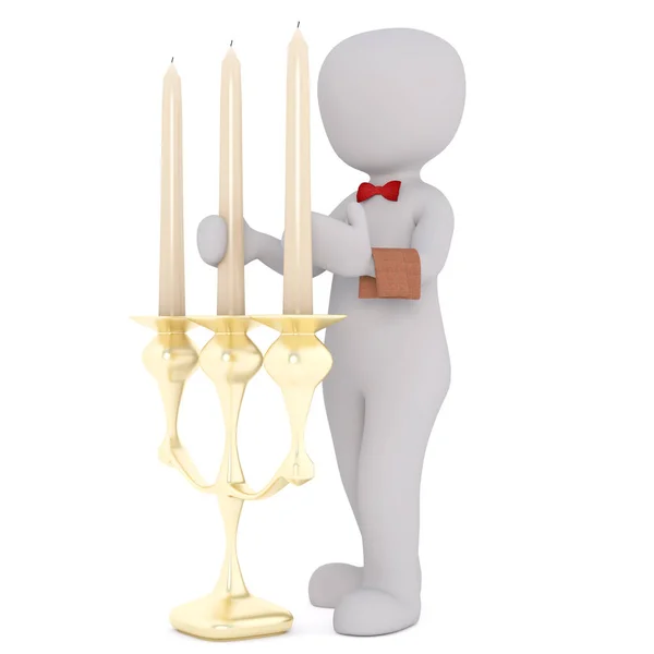 Velas sobre candelabros — Foto de Stock