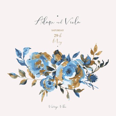 Soyut turkuaz güller, kır çiçekleri, klasik tebrik kartları. Hayır.