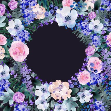 Yaz Leylağı Suluboya Çiçek Çelengi, Düğün buketi