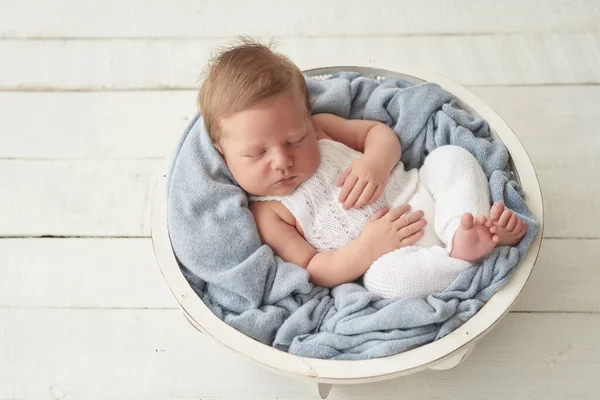 Bebê Recém Nascido Adormecido Conceito Saudável Médico Criança Saudável Conceito — Fotografia de Stock
