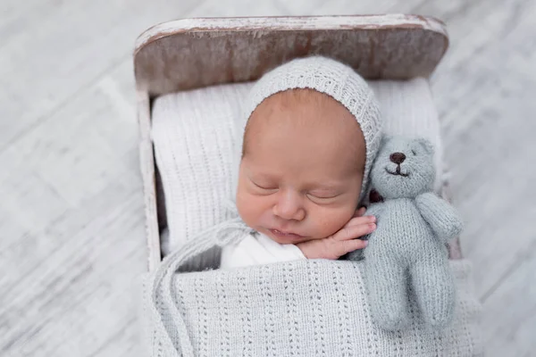 Slapende Pasgeboren Baby Gezond Medisch Concept Gezond Kind Concept Van — Stockfoto