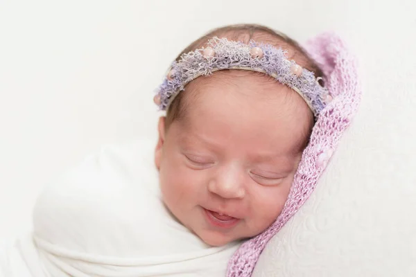 Bebê Recém Nascido Adormecido Conceito Saudável Médico Criança Saudável Conceito — Fotografia de Stock