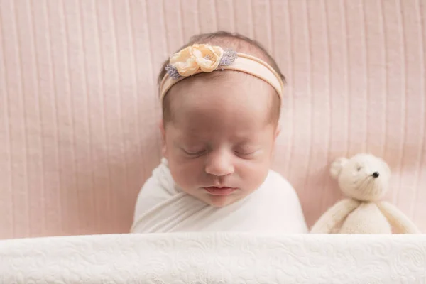 Slapende Pasgeboren Baby Gezond Medisch Concept Gezond Kind Concept Van — Stockfoto