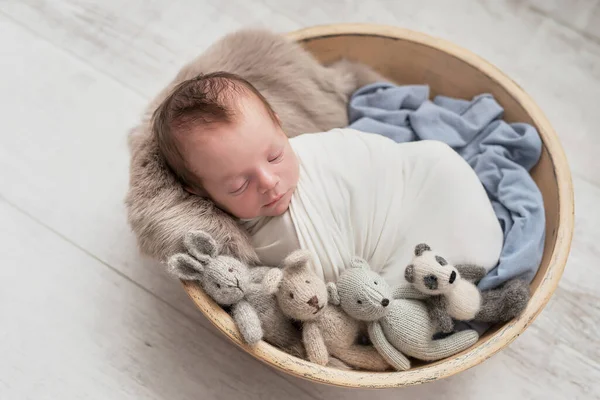 Slapende Pasgeboren Baby Gezond Medisch Concept Gezond Kind Concept Van — Stockfoto