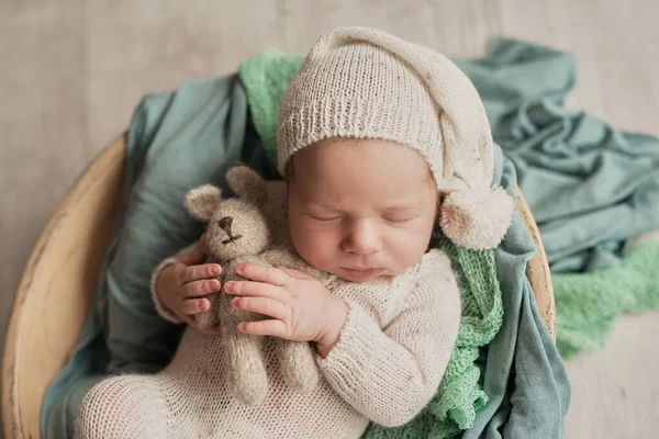 Sleeping Newborn Baby Healthy Medical Concept Healthy Child Concept Hospital — Stock Photo, Image