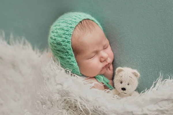 Спящий Новорожденный Ребенок Здоровая Медицинская Концепция Здоровый Ребенок Концепция Больницы — стоковое фото
