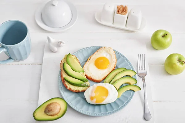 健康的早餐或零食 健康饮食的概念 早上吃浪漫早餐 — 图库照片