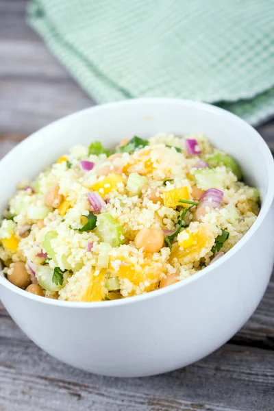 Citrus couscous salad — Stock Photo, Image