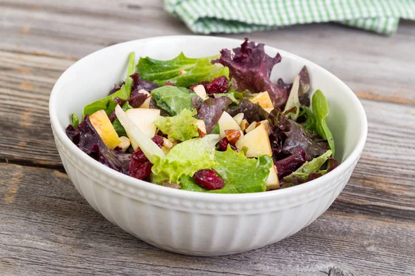 Apple cranberry and nuts salad mix — Stock Photo, Image