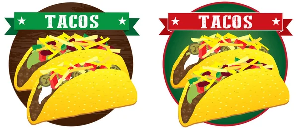 Mexican taco banner vector — Stock Vector