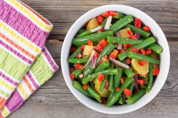 yeşil fasulye ve patates salatası