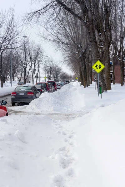 Straat na een sneeuwval — Stockfoto