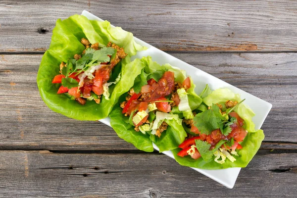Mexikói pork saláta pakolások — Stock Fotó