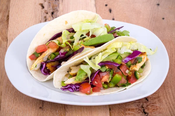 Kyckling mjuka taco — Stockfoto