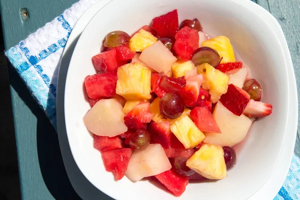 Salada Frutas Verão Tiro Livre — Fotografia de Stock