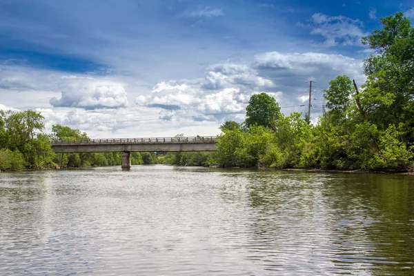 Maskinonge River Bridge Saint-Didace — Stock Photo, Image