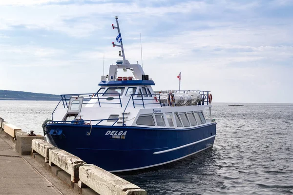 Ferry de pasajeros en el muelle de Perce Gaspesie — Foto de Stock