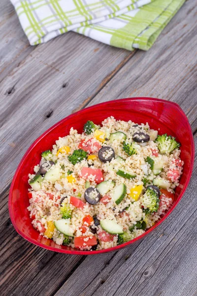 Bowl of couscous salad — Stock Photo, Image