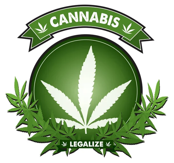 Cannabis Badge vetor de design — Vetor de Stock