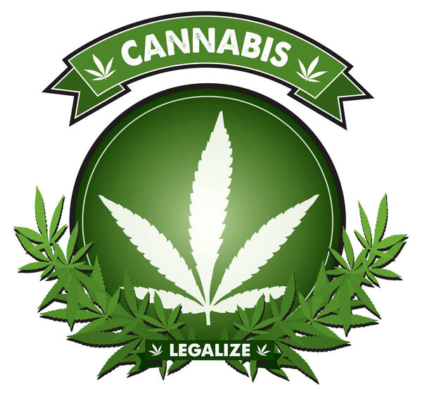 Cannabis Badge design vector