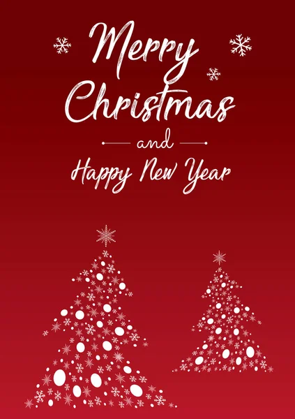 Merry Christmas and Happy New Year poster design — Stock Vector