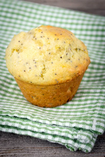 Closeup Muffins Σπόρου Παπαρούνας Σπιτικό Λεμόνι — Φωτογραφία Αρχείου