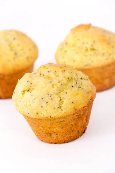 Homemade lemon poppy seed muffins — Stock Photo, Image