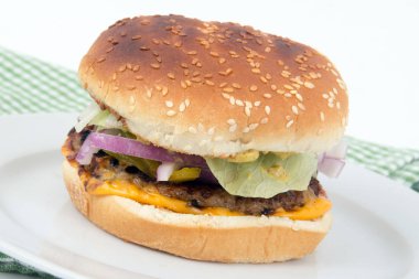 Lezzetli peynir Burger 