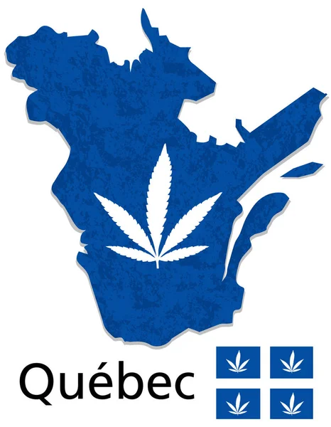 Quebec provincie van canada vector legalisatie cannabis — Stockvector