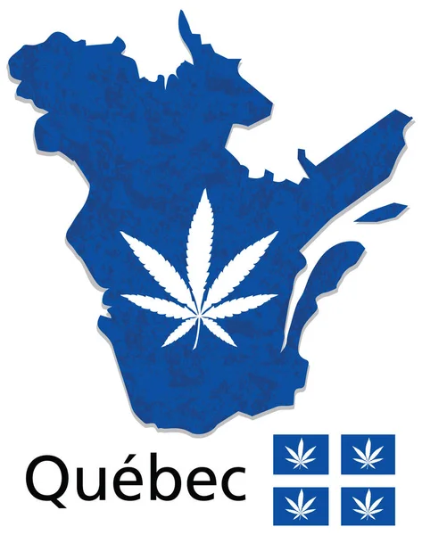 Quebec provincie van canada vector legalisatie cannabis — Stockvector