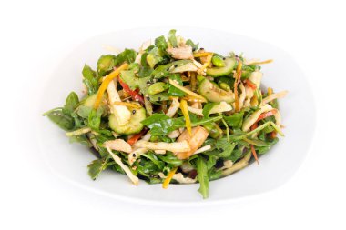 oryantal tavuk taze salata kasesi