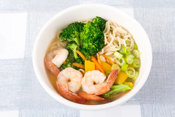 Ramen noodle γαρίδα σούπα μπολ — Φωτογραφία Αρχείου