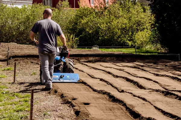 Quebec Canadá Maio 2018 Bcs 853 Rototiller Uma Unidade Trator — Fotografia de Stock