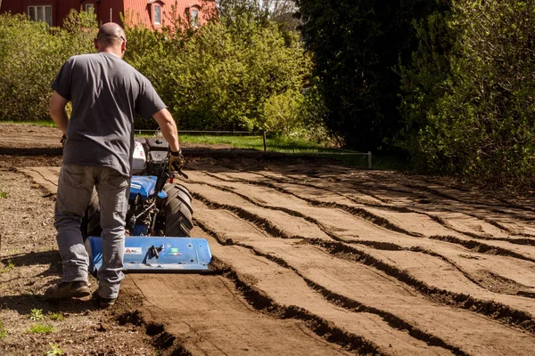 Quebec Canadá Maio 2018 Bcs 853 Rototiller Uma Unidade Trator — Fotografia de Stock