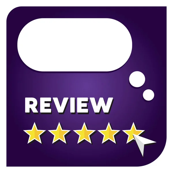 Opinie klientów recenzja gwiazd koncepcyjnych — Wektor stockowy