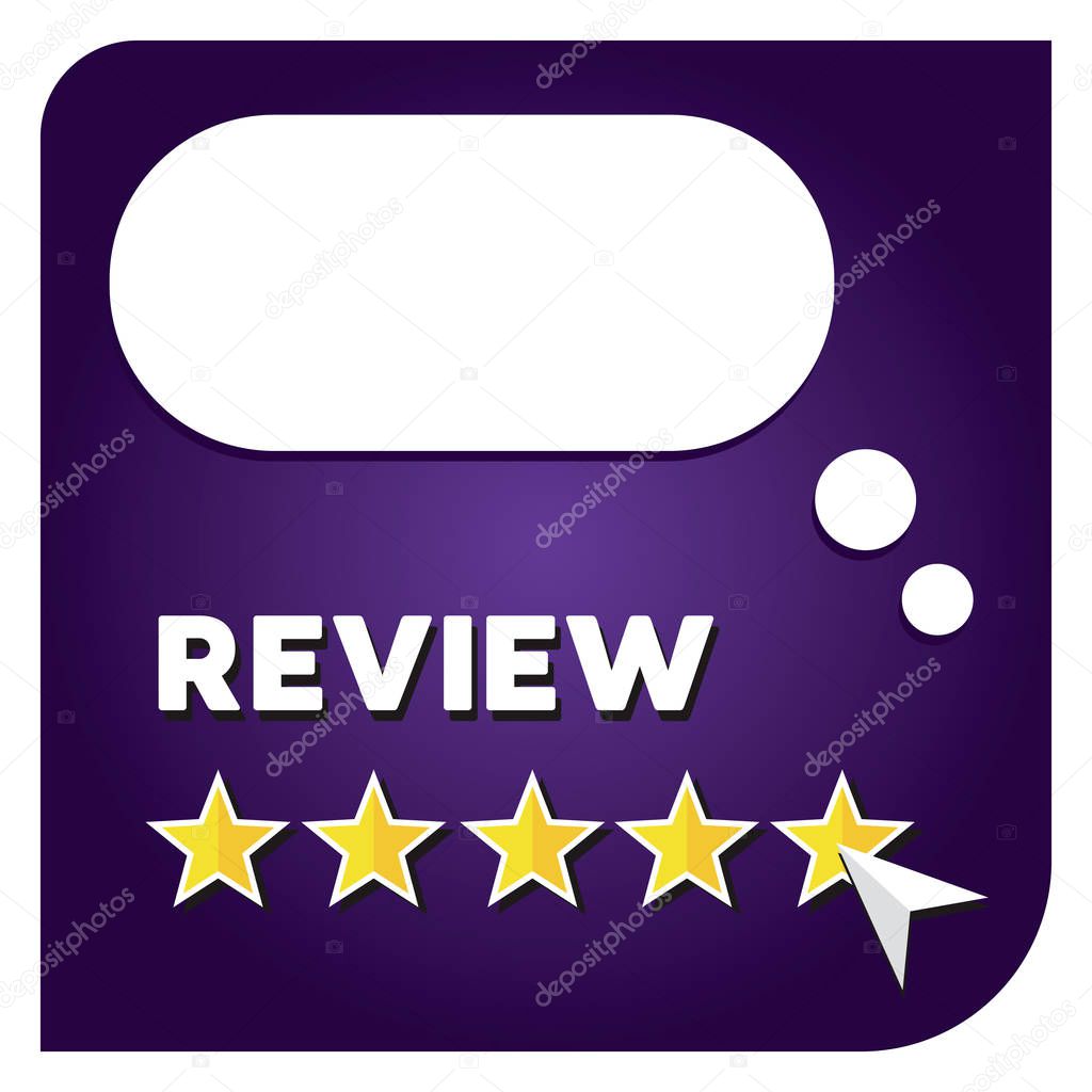 Customer feedback review concept stars 