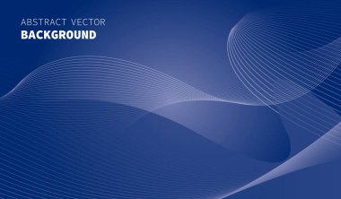 Mavi dalgalar soyut vektör arkaplanı 