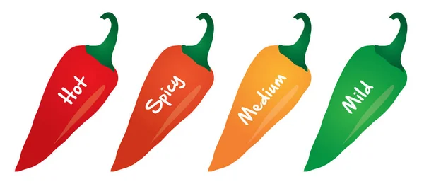 Spicy food level vector label — 스톡 벡터