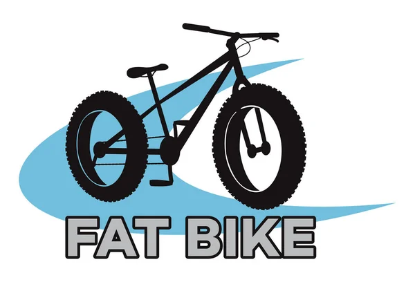 Fat Bike Mountainbike Sportabzeichen — Stockvektor