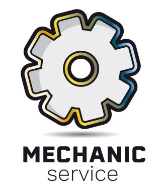 Mekanik servis bakım simgesi tasarımı