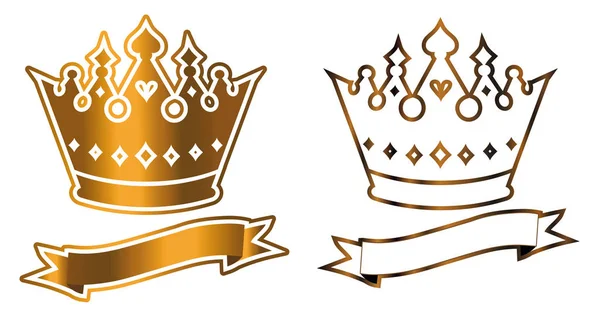 Розкішний логотип корони Векторний шаблон — стоковий вектор